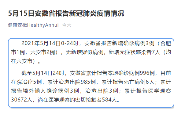 【安徽有疫情,安徽疫情最新消息今天】-第2张图片