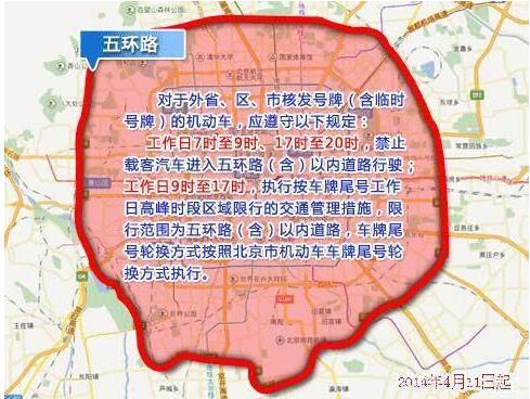 关于五环限行的信息-第3张图片