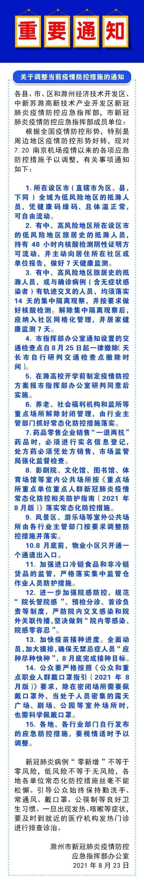 【安徽滁州疫情情况,安徽滁州疫情情况最新消息】-第3张图片