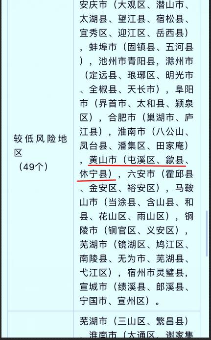 安徽风险疫情/安徽疫情风险地区最新名单-第5张图片