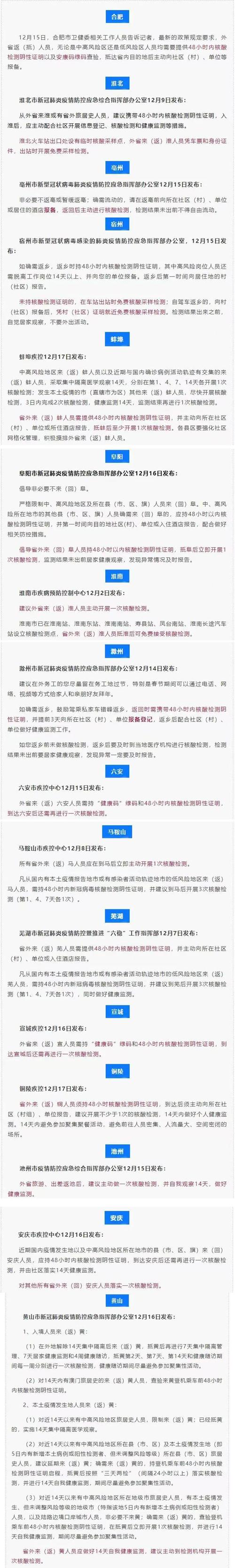 安徽返乡疫情/安徽最新返乡-第5张图片