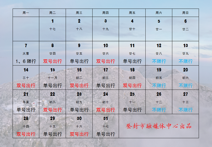 登封限行区域/登封限行区域2023最新通知查询-第1张图片