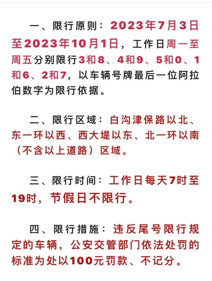 定州限号(定州限号通知最新消息今日限号)