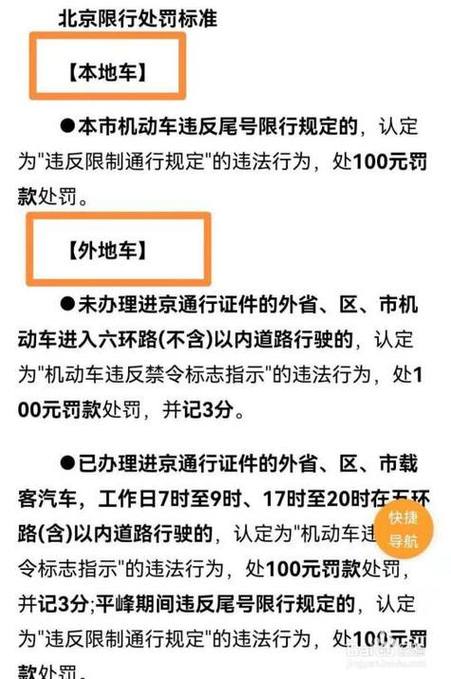 【北京外地车限行处罚,北京外地车限行处罚扣100元1分】-第6张图片