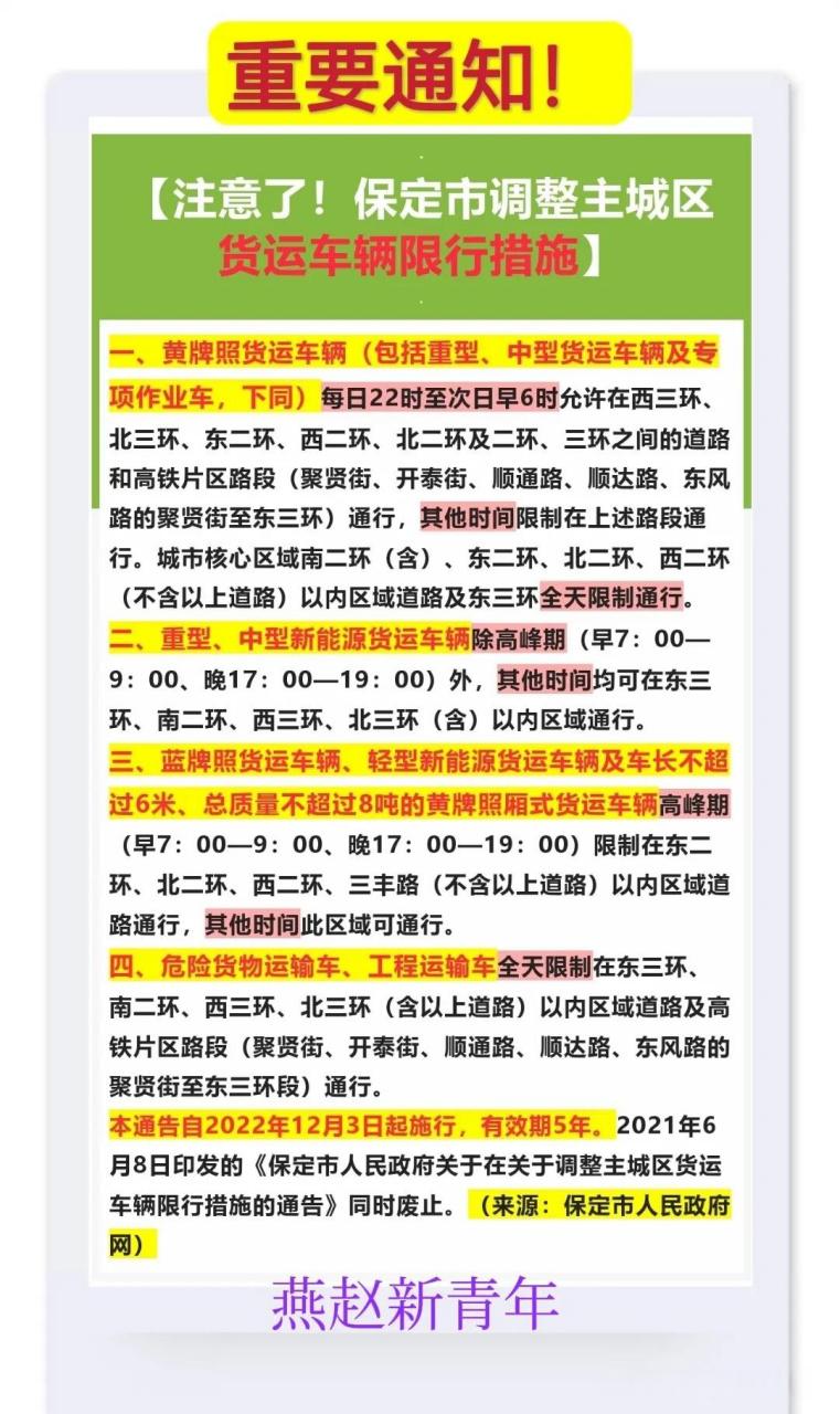 保定限行区域-保定限行区域最新-第4张图片