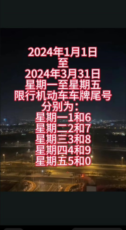 星期五限行(星期五限行尾号是多少)-第2张图片