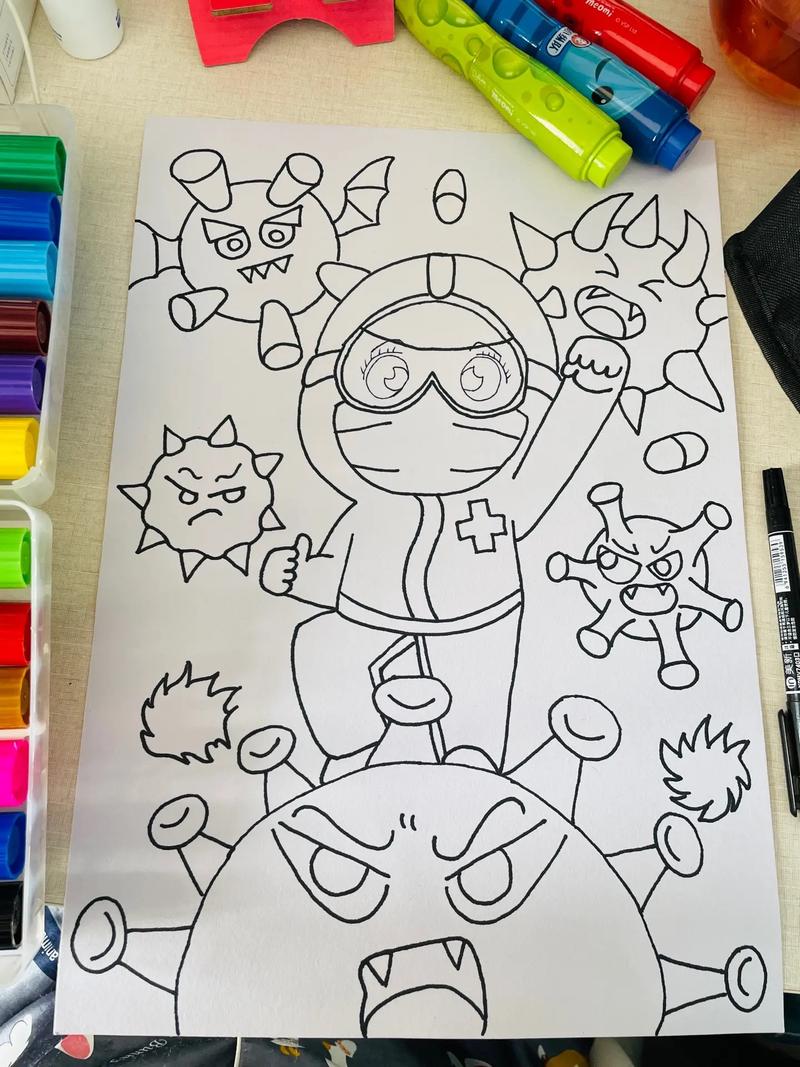 抗战疫情的画，画抗战疫情的简笔画-第4张图片