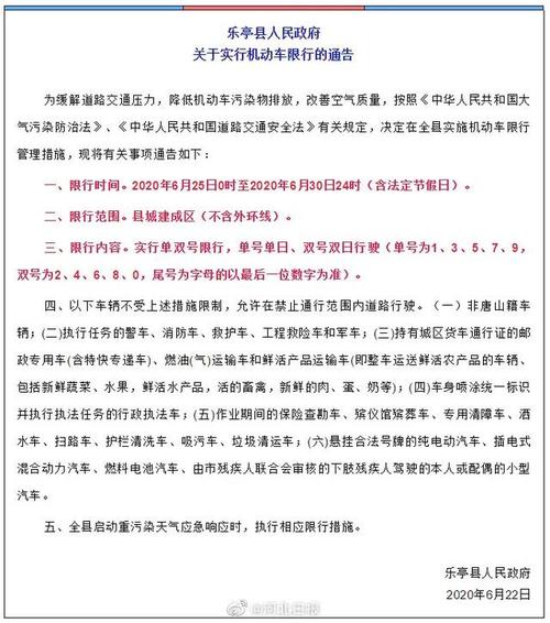 唐山单双号限行-唐山单双号限行通知-第2张图片