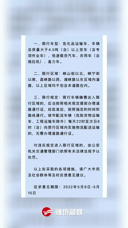 潍坊限行-潍坊限行规定2024-第4张图片