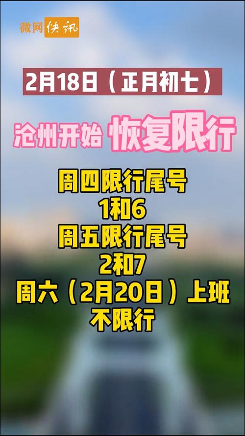 沧州限行限号，沧州限行限号区域图