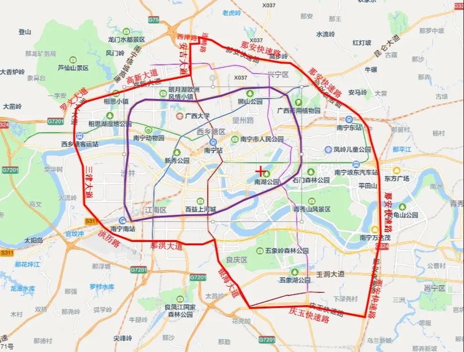 南宁汽车限行，南宁限行路段时间-第5张图片