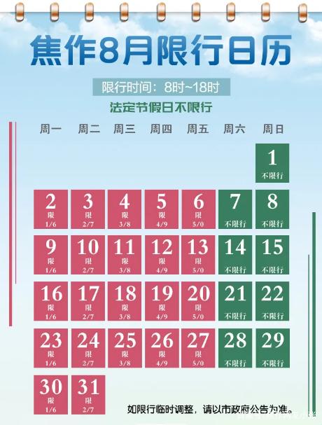 焦作现在限号吗-焦作现在限号是怎么限的-第1张图片 焦作现在限号吗-焦作现在限号是怎么限的-第1张图片
