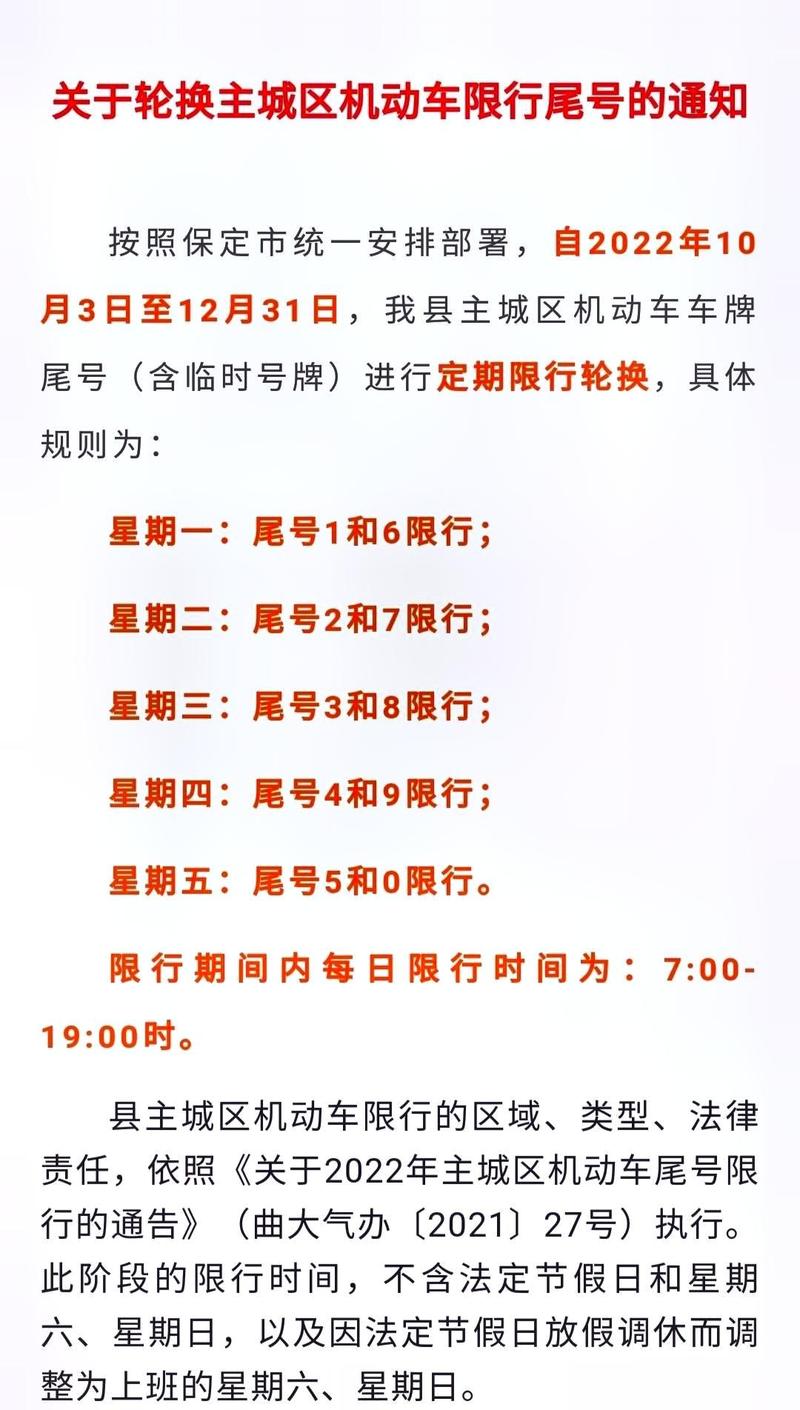 曲阳最新限号/曲阳限号表