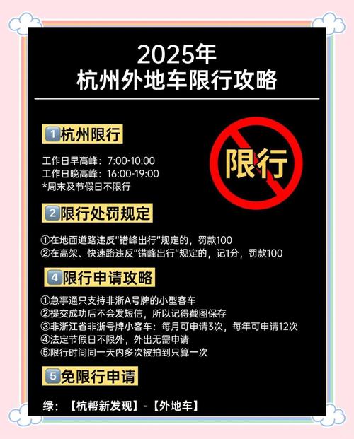 杭州车牌尾号限行时间，杭州车辆尾号限行时间