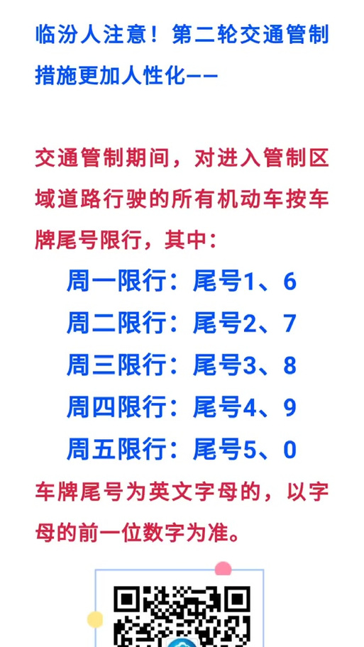 【临汾限号最新消息,临汾限号最新规定时间】-第7张图片