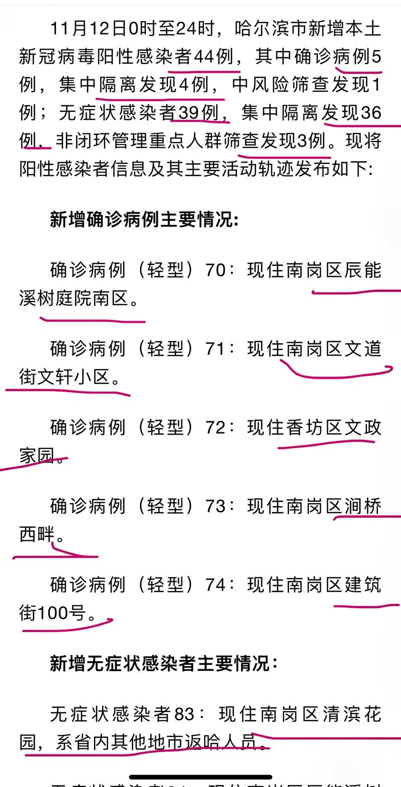哈尔滨出现聚集性疫情反弹被约谈(哈尔滨出现聚集性疫情详情)