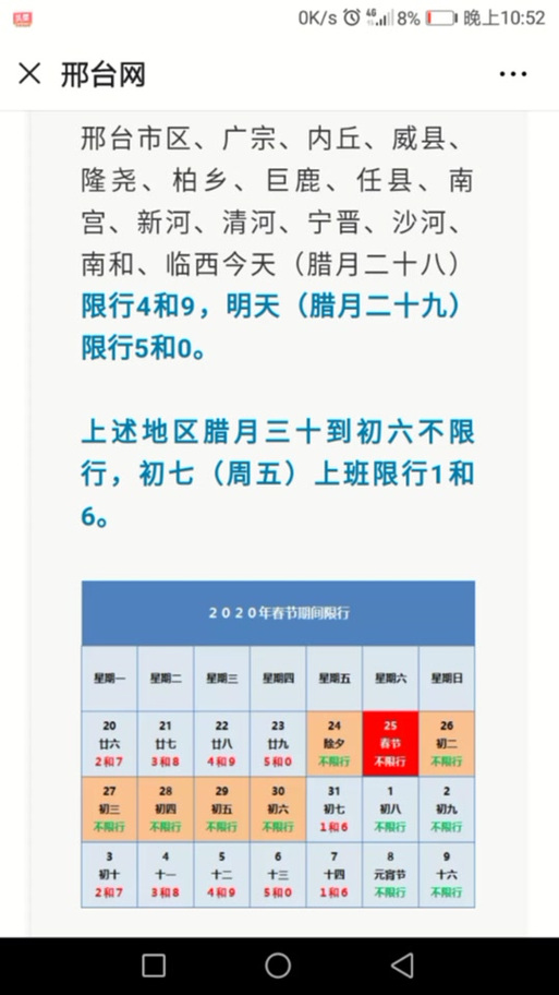 邢台沙河市限号/邢台沙河限号区域-第2张图片